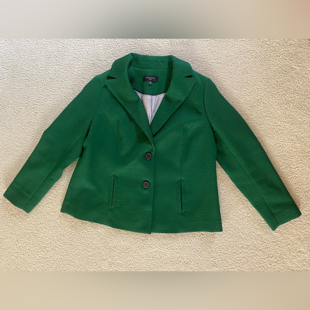 Talbots Classic Green Blazer - image 4